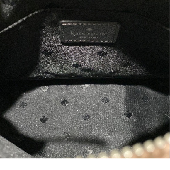 Kate Spade- Laurel Way Mini Riley Glitter Satchel/ Crossbody in Gun Metal - Picture 7 of 8